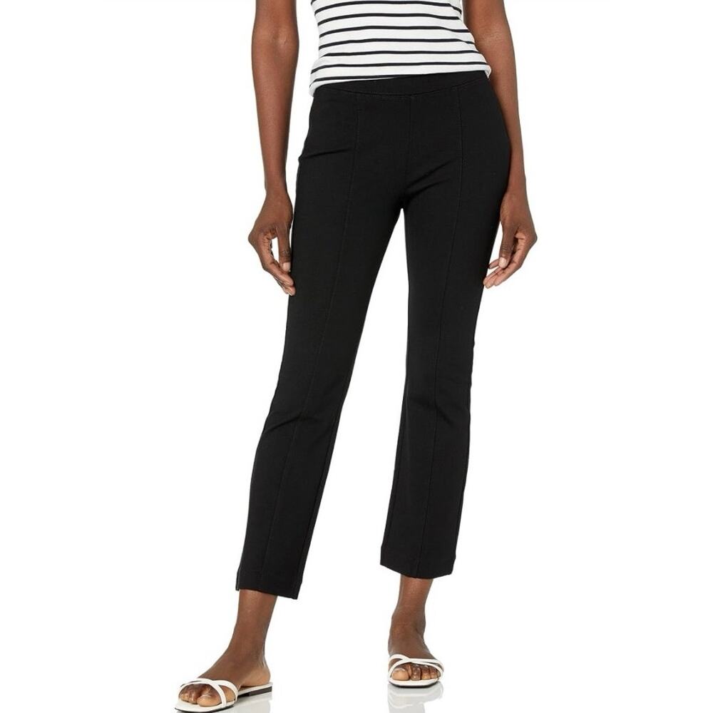 NYDJ Sz 18 Cropped Boot Pull-on Pant Black Ponte Knit Careerwear Modest Basic